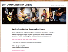 Tablet Screenshot of guitarlessonscalgary.com